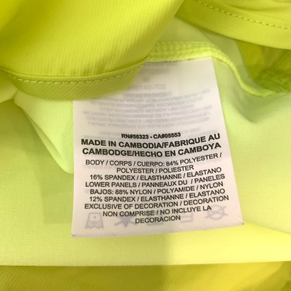 Nike Yellow athletic tank skinny razorback medium - Picture 2 of 4